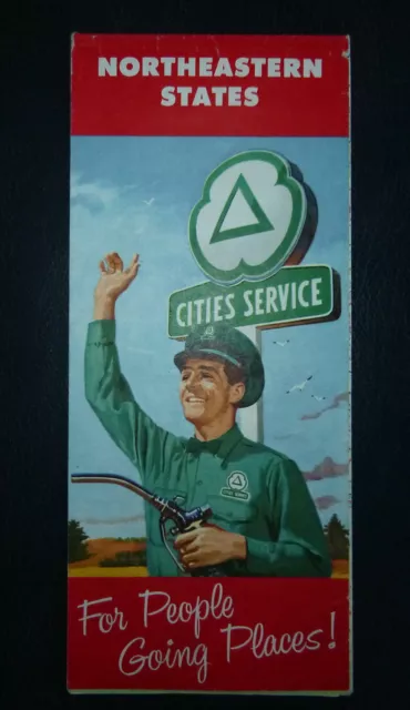 1959 Northeastern  United States road map Cities Service gas
