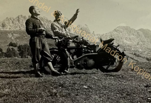 orig. Foto Motorrad NSU um 1930 Südtirol Oldtimer