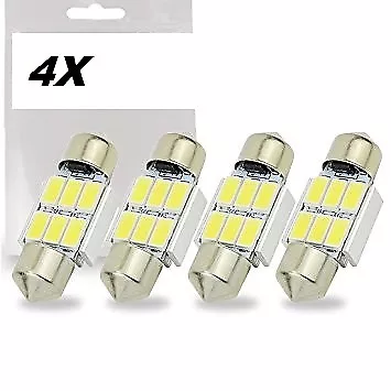 4 LAMPADINE SILURO T11 C5W 31mm 6 LED SMD 5630 CANBUS no errore TARGA ABITACOLO