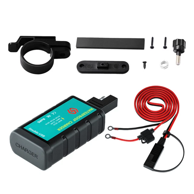 1 Chargeur de téléphone de Type SAE Adaptateur de charge moto