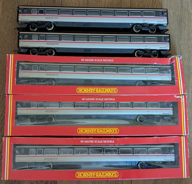 Livery Menu 5 X HORNBY Mk4 Intercity Swallow livery coaches 1990s UK made R405 1st ...
