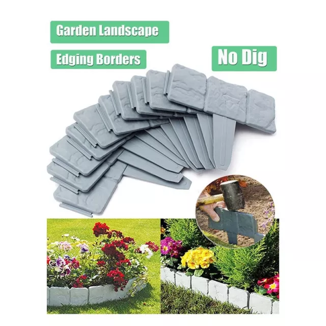 Bordures de Jardin Paysager Sans Creuser, 20 Bordures de Pelouse de 16 Pied8845