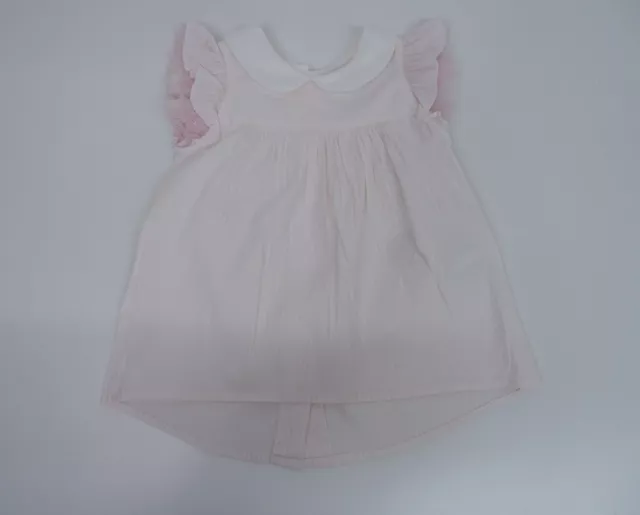 Monnalisa Baby Girls Short Dress Age 24 M Light Pink Short Sleeve