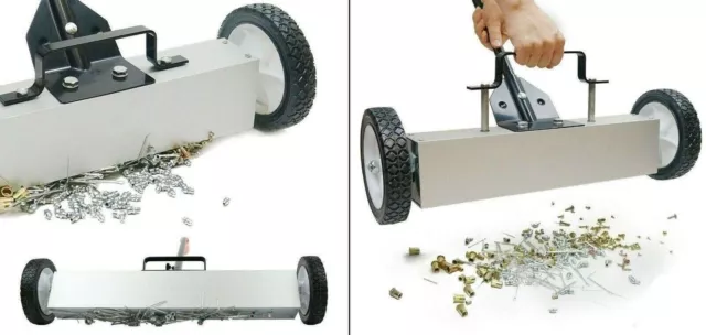 24-inch Magnetic Sweeper Heavy Duty Magnet Broom Floor Pickup Tool Easy Cleanup