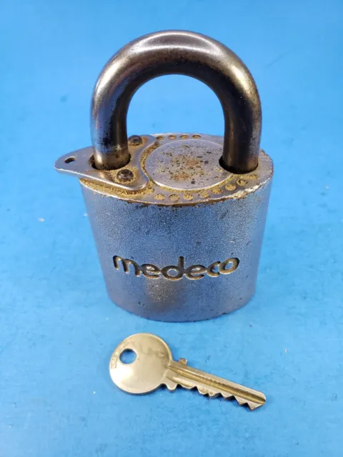 Vintage Lock High Security Medeco 5 Pin With Key