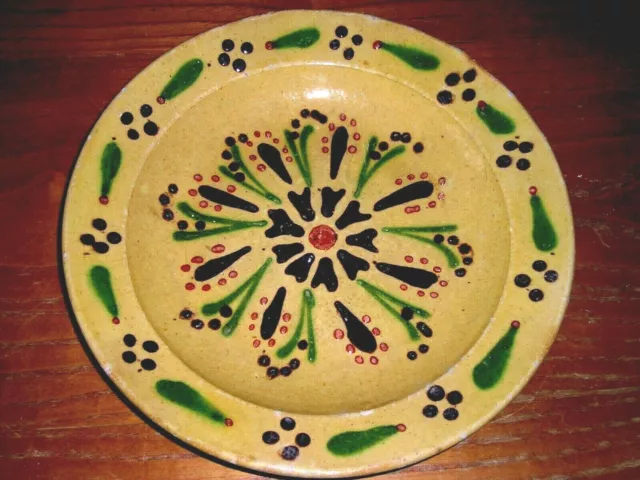 Ceramique  Vernissee Ancienne - Belle  Assiette - Sud - Piece Originale