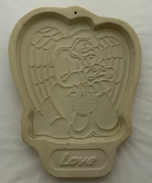 Vintage 1995 Longaberger Pottery “Love” Angel Cookie Art Mold