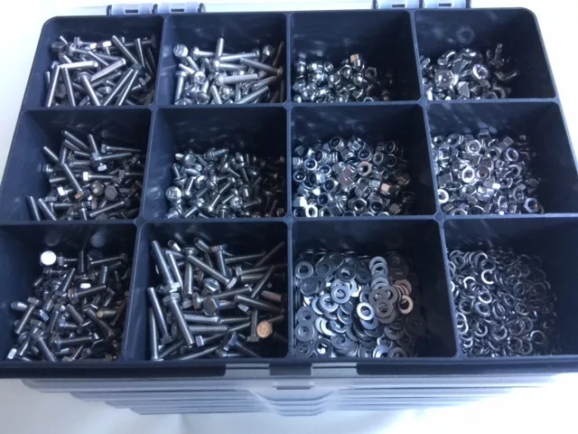 Assorted Box A2-304 Stainless Steel Nuts and Bolts Screws & Washers M3 2150 pcs