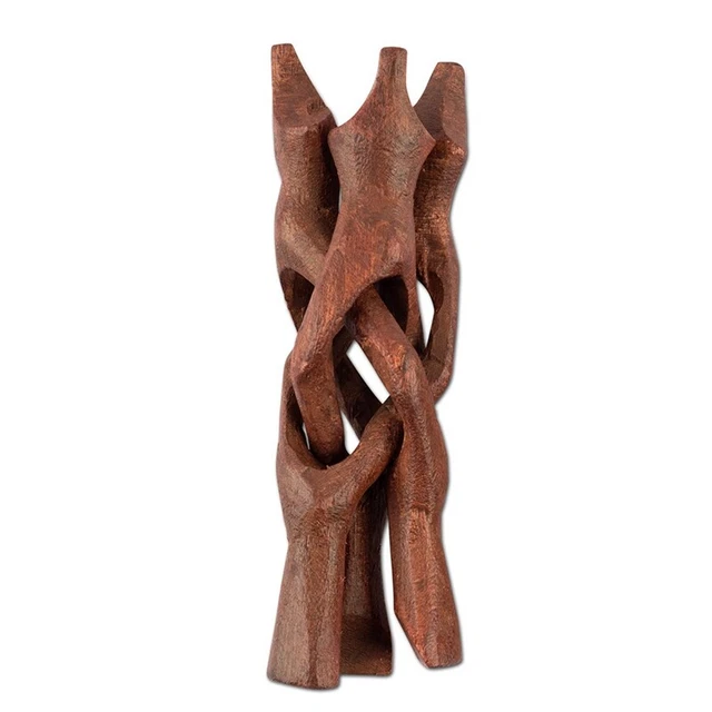 Supporto per Treppiede in Legno Intagliato a Mano, Perfetto per Conchiglia  C6U5