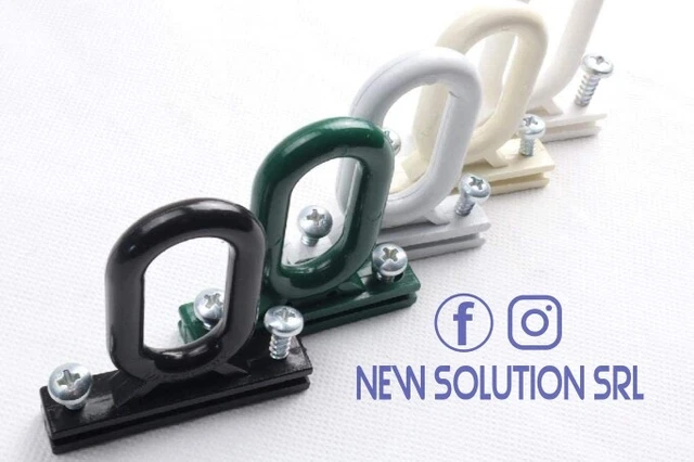 GANCI PER TENDE Da Sole A Caduta Montaggio A Pavimento Ringhiera 2 Pz. Bianco EUR 9,90 - IT - Foto 10