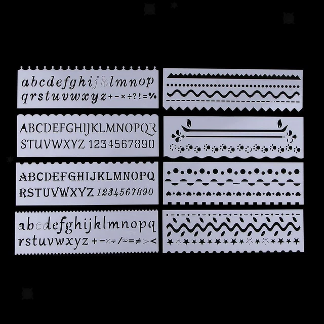 Lot De 5 Pochoirs Ligne Droite Pour Journal Intime Et Guide D'adressage