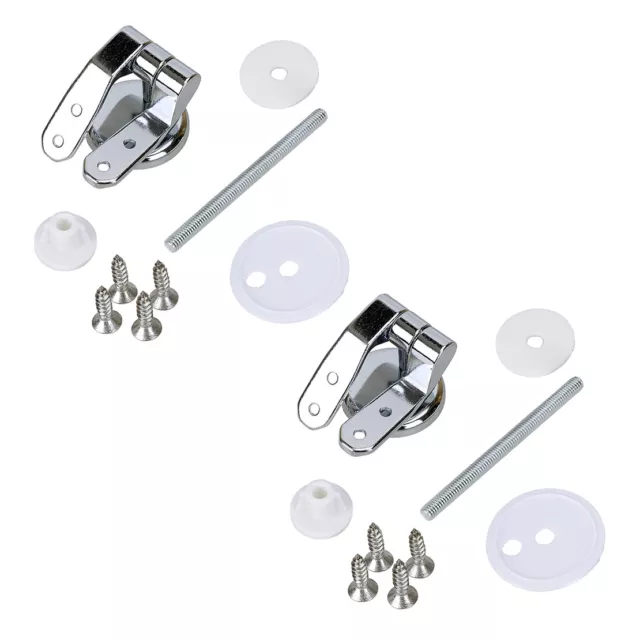 Toilet Seat Lid Hinge with Screws Bolts Nuts Fittings Replacement Set top 2