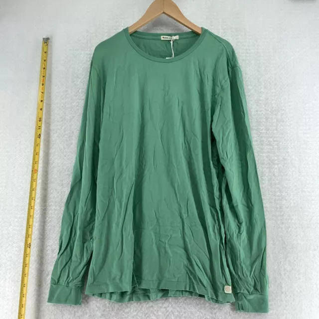 Marine Layer Mens Signature Green Long Sleeve Crew Neck Pullover T Shirt Size L