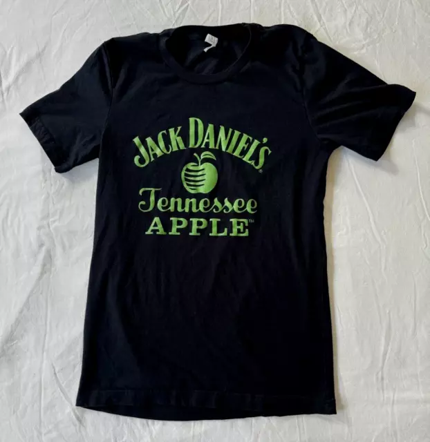 Camiseta Jack Daniels Tennessee Apple Para Hombre Negra Talla S... ¡Usada Unas Pocas Tiempos!¡!