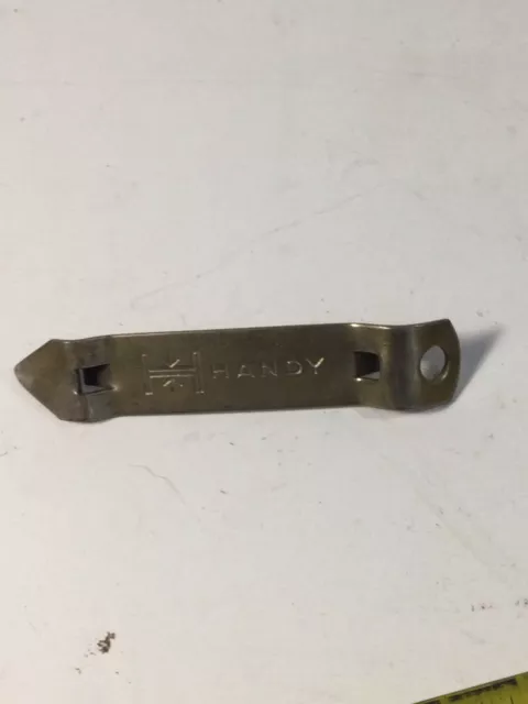 Vintage Metal Beer Bottle Opener HANDY