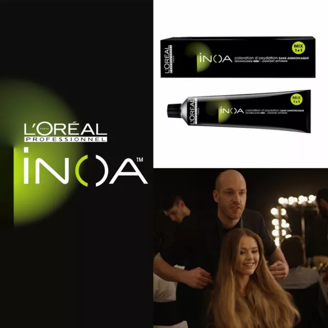 2PCS L'Oreal loreal iNOA Ammonia-free Odourless Permanent Color 60mL