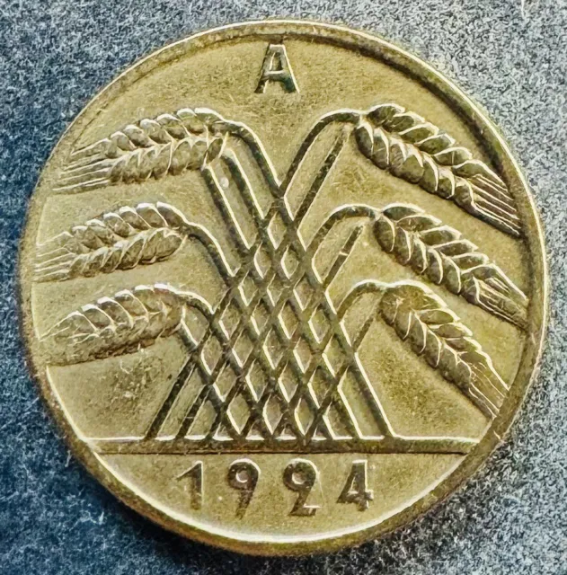 10 Reichspfennig 1924 A Deutsches Reich Weimarer Republik KM#40 K291223/0E
