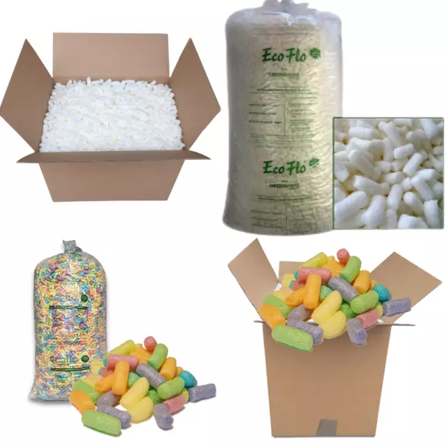 PACKING PEANUTS Biodegradable ANY QTY for VOID FILL Value/Loose Chips/Pack Boxes