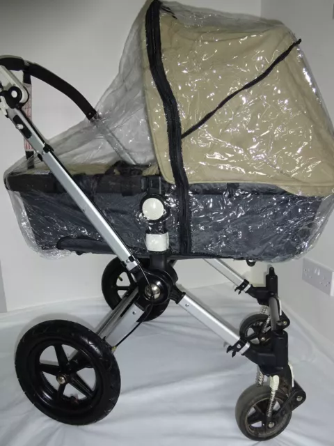 New RAINCOVER Zipped to fit Bugaboo Fox Carrycot & Pushchair Seat Unit