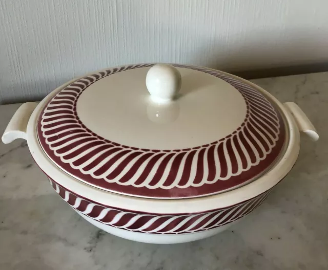 Antique French Faience Soup Tureen/ Soupiere Digoin & Sarreguemines Jacquot 1930