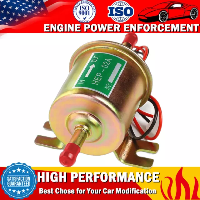 Universal 12V Electric Inline Fuel Pump For Lawn Mowers Small Engine Gas Diesel