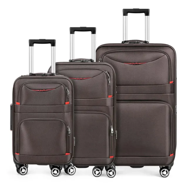 3 Piece Expandabl Luggage Set Suitcase  Spinner TSA Lock 20/24/28" Travel Bag