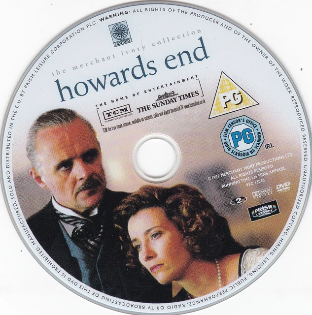HOWARDS END ( THE SUNDAY TIMES Newspaper DVD ) Anthony Hopkins EUR 1,00