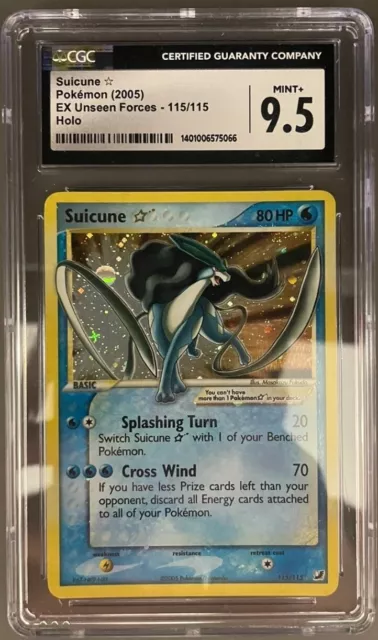 Carte Pokémon - SUICUNE STAR 115/115 Bloc Ex Forces Cachées CGC 9.5 anglais