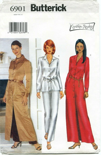 Butterick 6901 Top Dress Pants Belt Misses Sewing Pattern Uncut