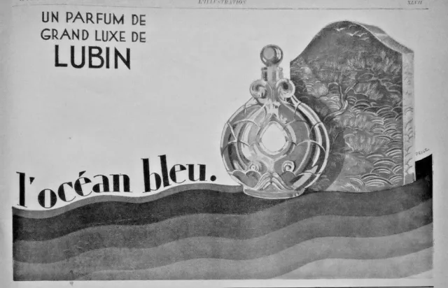 Publicité De Presse 1926 L'océan Bleu Un Parfum De Grand Luxe De Lubin