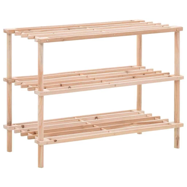 Scarpiera Pieghevole In Bambù A 3 Livelli – 46x25x45 Cm, Portata 13,6 Kg, Per Ingresso E Camera
