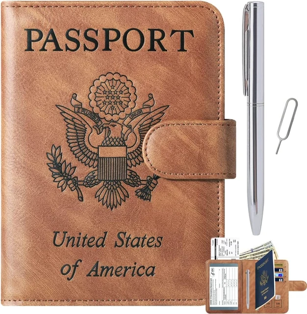 Passport Holder Cover Wallet Travel Essentials Leather Travel Wallet Rfid
