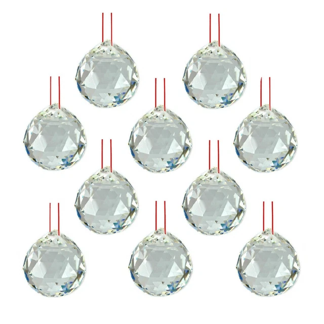 Bola Colgante De Cristal K9 Prisma De Cristal Feng Shui Feng Shui Bola Facetada árbol Boda Despedida Hotel Decoración, 1.181 In 10pcs