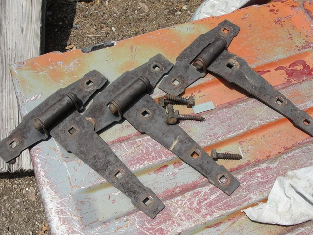 3 Pc. Rustic GATE/Barn Door Type Hinges 9" Removable Pins