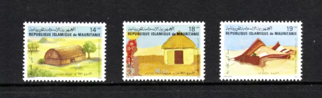 R3882   Mauritania   1983   traditional  houses   3v.   MNH