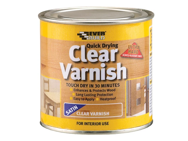 Everbuild WVARCLS02 Vernice raso trasparente legno ad asciugatura rapida 250 ml