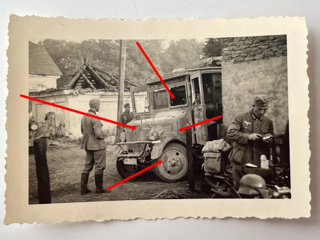 Foto Litauen, Büssing NAG LKW bei Wilna, Vilnius, Vormarsch, Truck