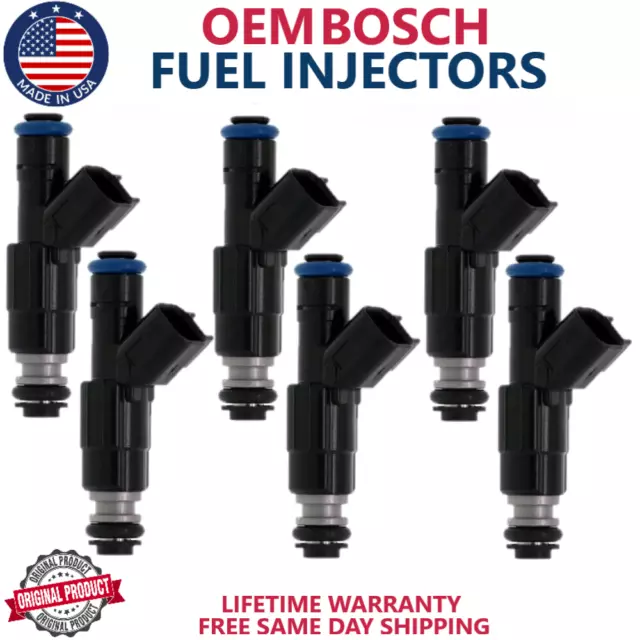 Pack of 6 OEM BOSCH Fuel Injectors For 1999-2004 Jeep 4.0L I6 #0280155784