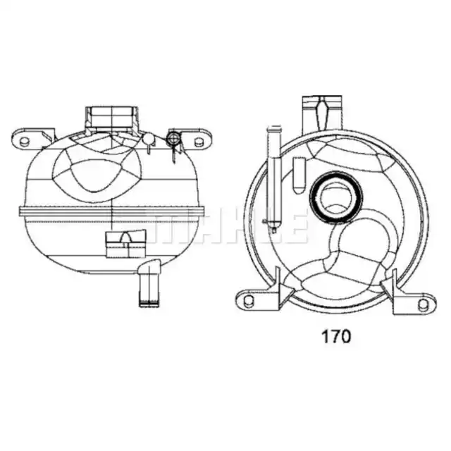 Ausgleichsbehälter Kühlmittel MAHLE CRT 8 000S für Opel Corsa B