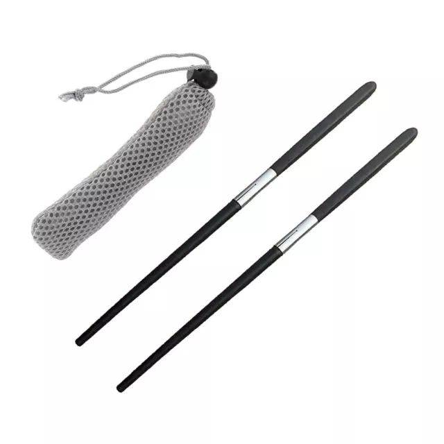 Travel Ebony  Chopsticks Foldable Outdoor Tableware with Pouch