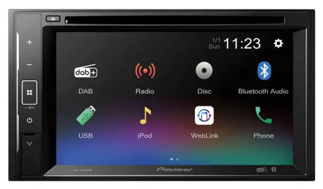 Pioneer AVH-A240DAB Doppel-DIN CD/DVD/MP3-Autoradio Touchscreen DAB Bluetooth US