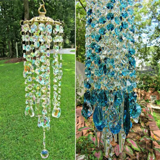 Sparkling Crystal Wind Chimes Create a Magical Ambiance in Your Outdoor Space