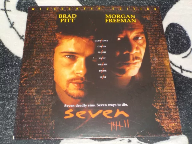 Seven Widescreen Laserdisc LD Brad Pitt Morgan Freeman Free Ship $30