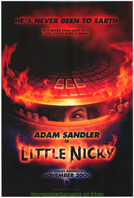 LITTLE NICKY MOVIE POSTER Original DS 27x40 Advance Style 2000 ADAM SANDLER