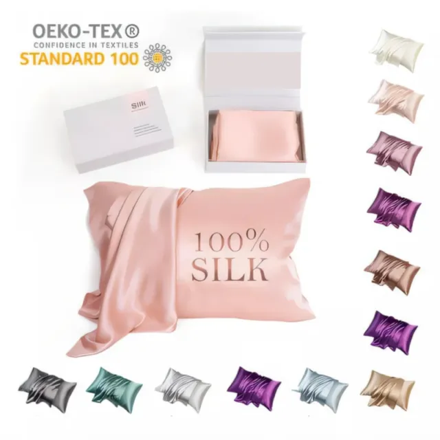 100% Real Luxurious 19 Momme Mulberry Silk Pillowcase - Hair & Skin Beauty Sleep