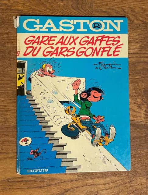 BD ancienne EO dos rond - Gaston Lagaffe R3 - Franquin Dupuis 1973
