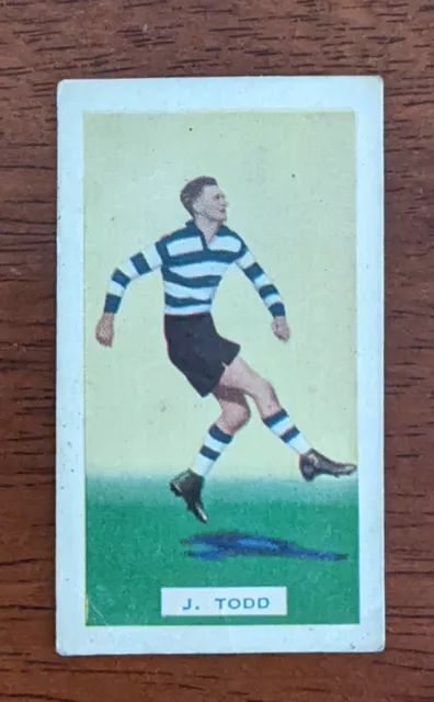 Hoadleys 1934 VFL Footballers card- Jocka Todd Geelong Football Club.