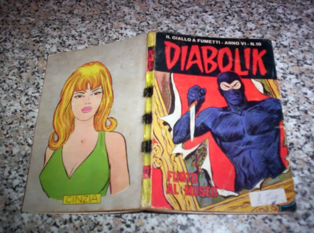 Diabolik Anno Vi (Sesto) Originale N.10 Del 1967 M.buono.......kriminal Satanik