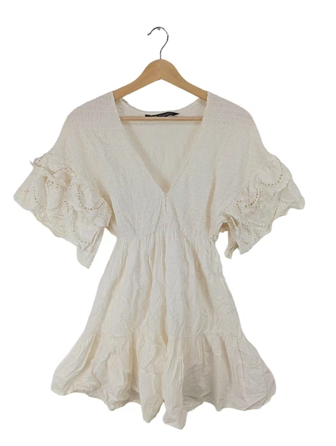 Robe Zara Manches Courtes Marron - Taille EU 40 - Coupe Ample Trapèze - Style Décontracté élégant