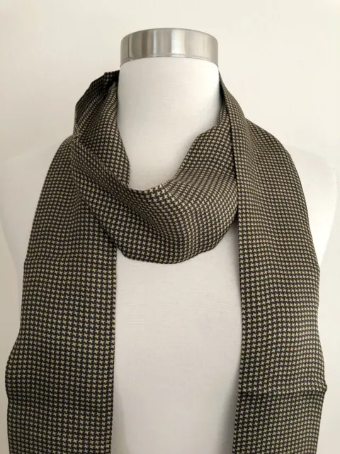 Eileen Fisher  Clay Houndstooth Silk Skinny Scarf O/S Nwt